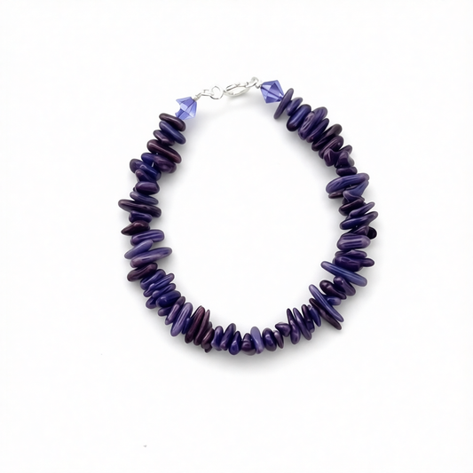 ST1992 Dyed Purple Coral Bracelet 7"