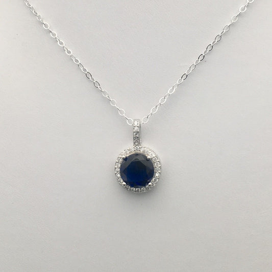 Z1019 Sapphire Necklace18"
