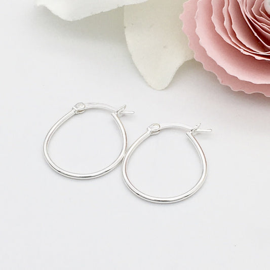 S1095 Hoop Earrings 18mm. X 22mm.