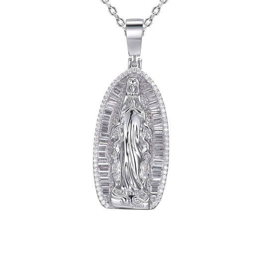 Z1896 Virgin Mary Pendant 20mm. X 54mm.