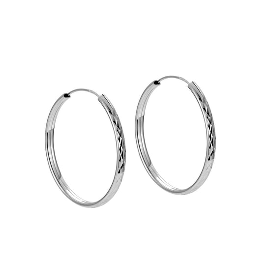 S1796 Hoop Earrings  3mm. X 35mm.