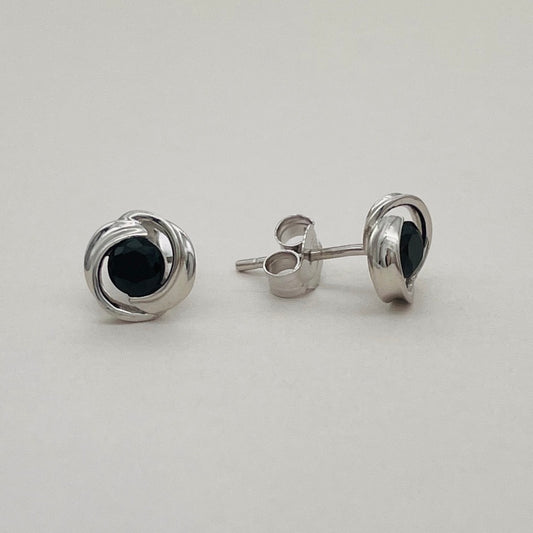 Z1537 Black Earrings 8mm