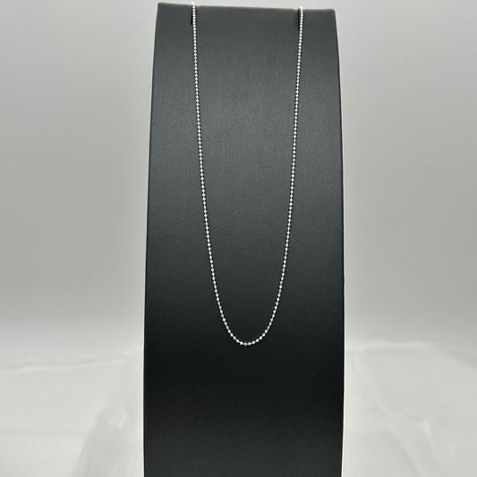 S1805 Diamond Cut Beaded Chain 1mm. X 20"