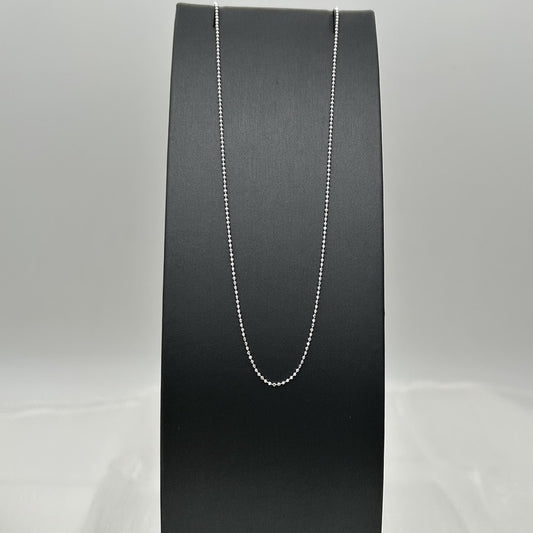 S1805 Diamond Cut Beaded Chain 1mm. X 18"