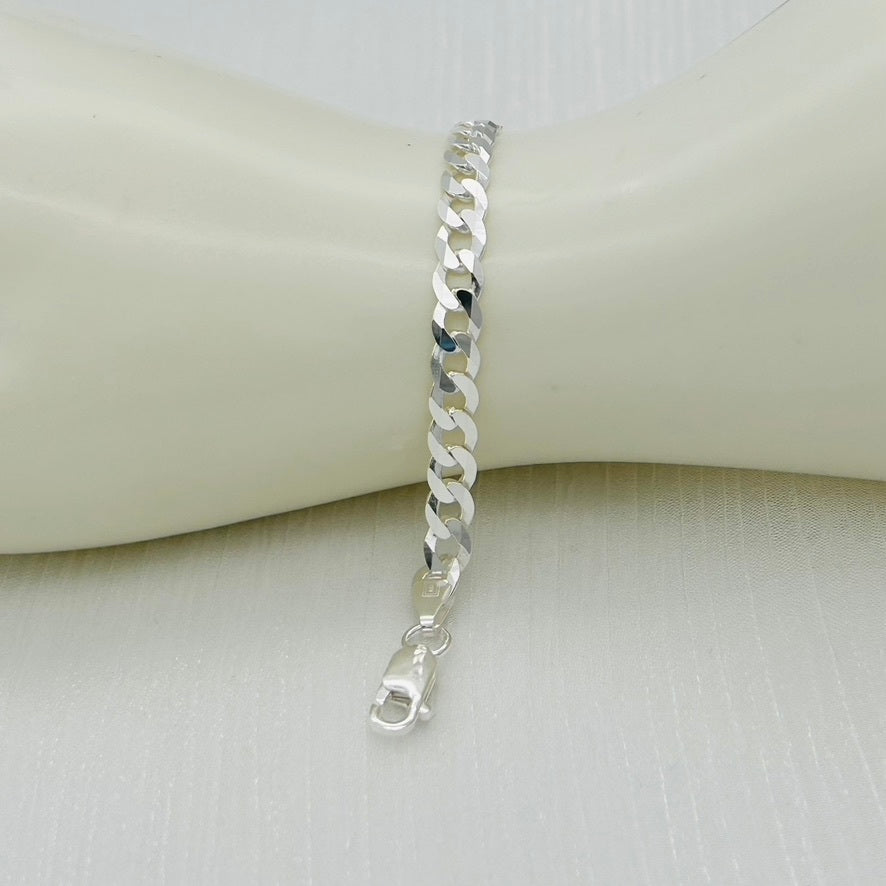 S1806BL Super Flat Curb Bracelet 6mm. X 7"
