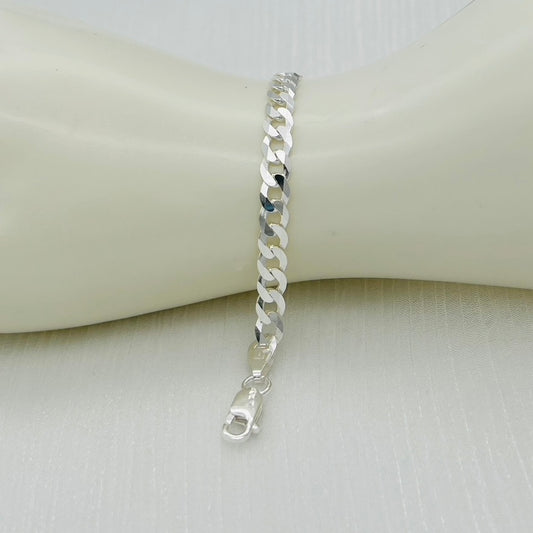 S1806BL Super Flat Curb Bracelet 6mm. X 7"