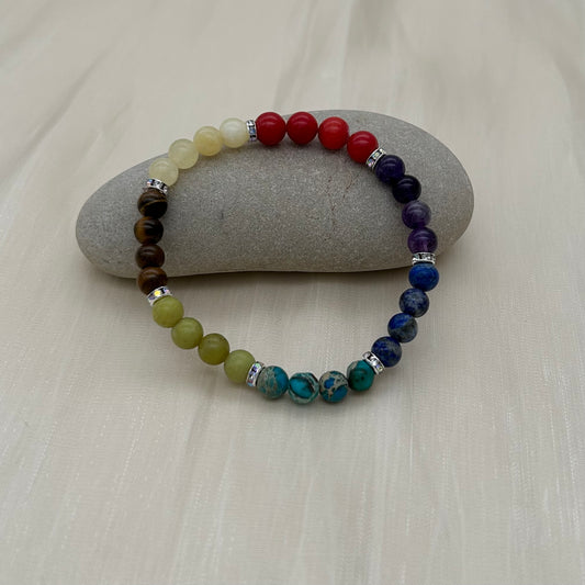 ST1531BL Chakra Bracelet 6mmx7.5"