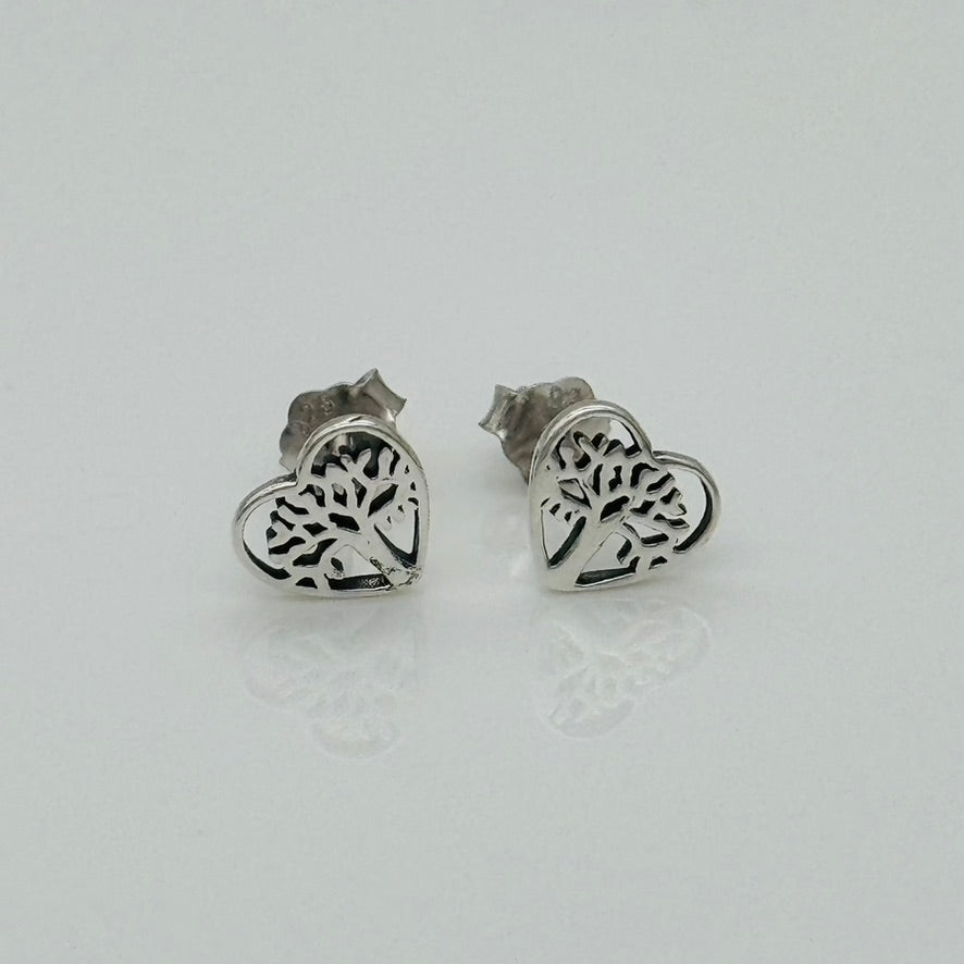 S1815 Tree Of Life Heart Earrings