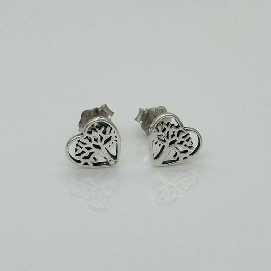 S1815 Tree Of Life Heart Earrings