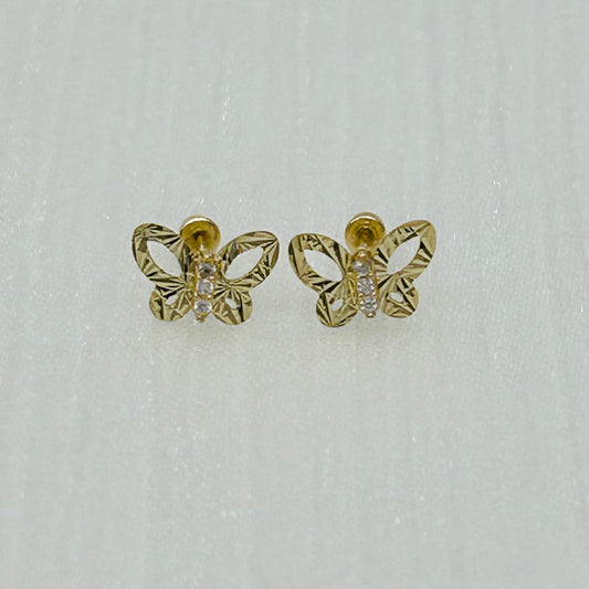 14KG321 Butterfly Earrings